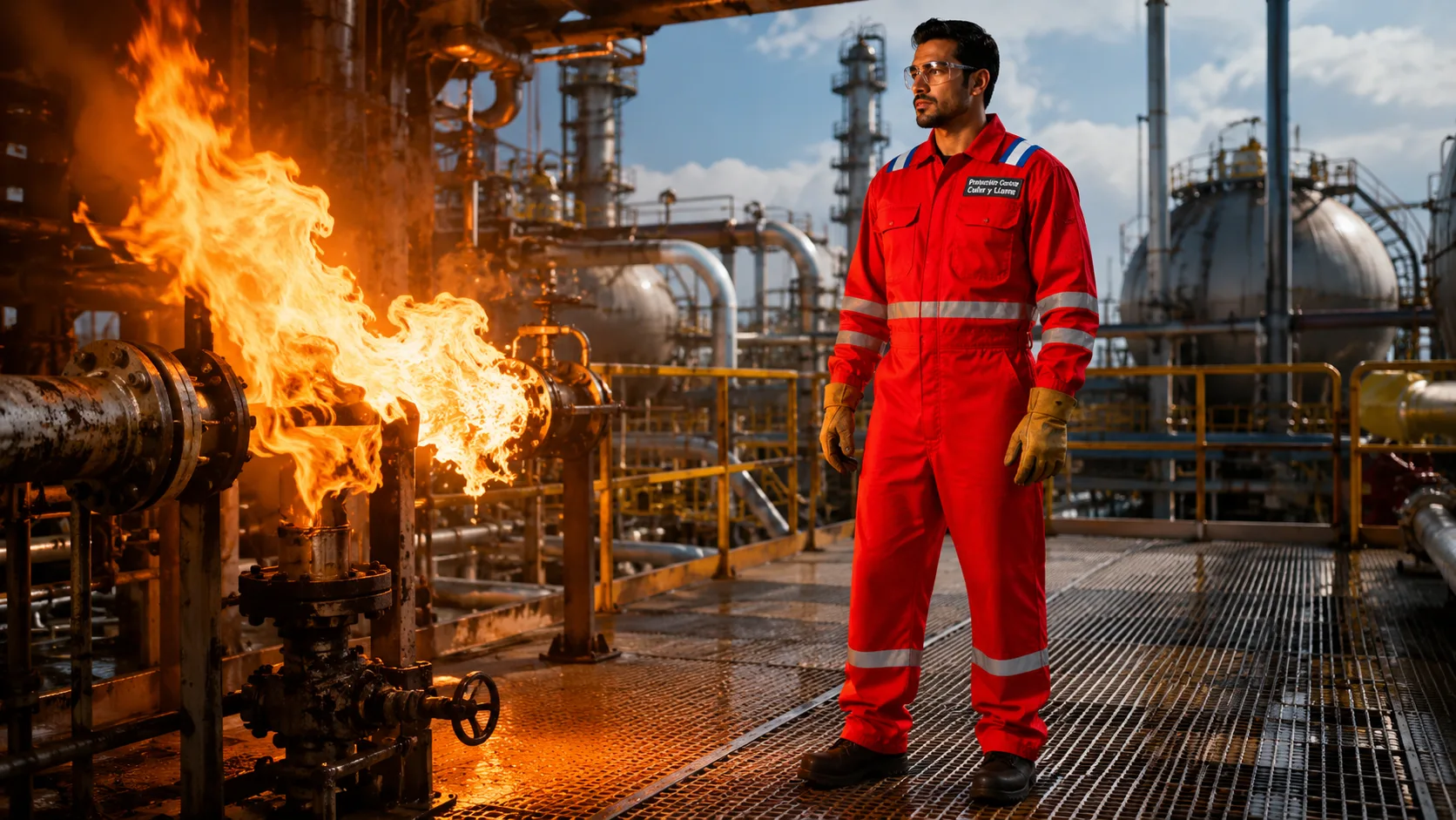 Entorno de trabajo cubierto por EN ISO 11612: Protección Contra Calor y Llama