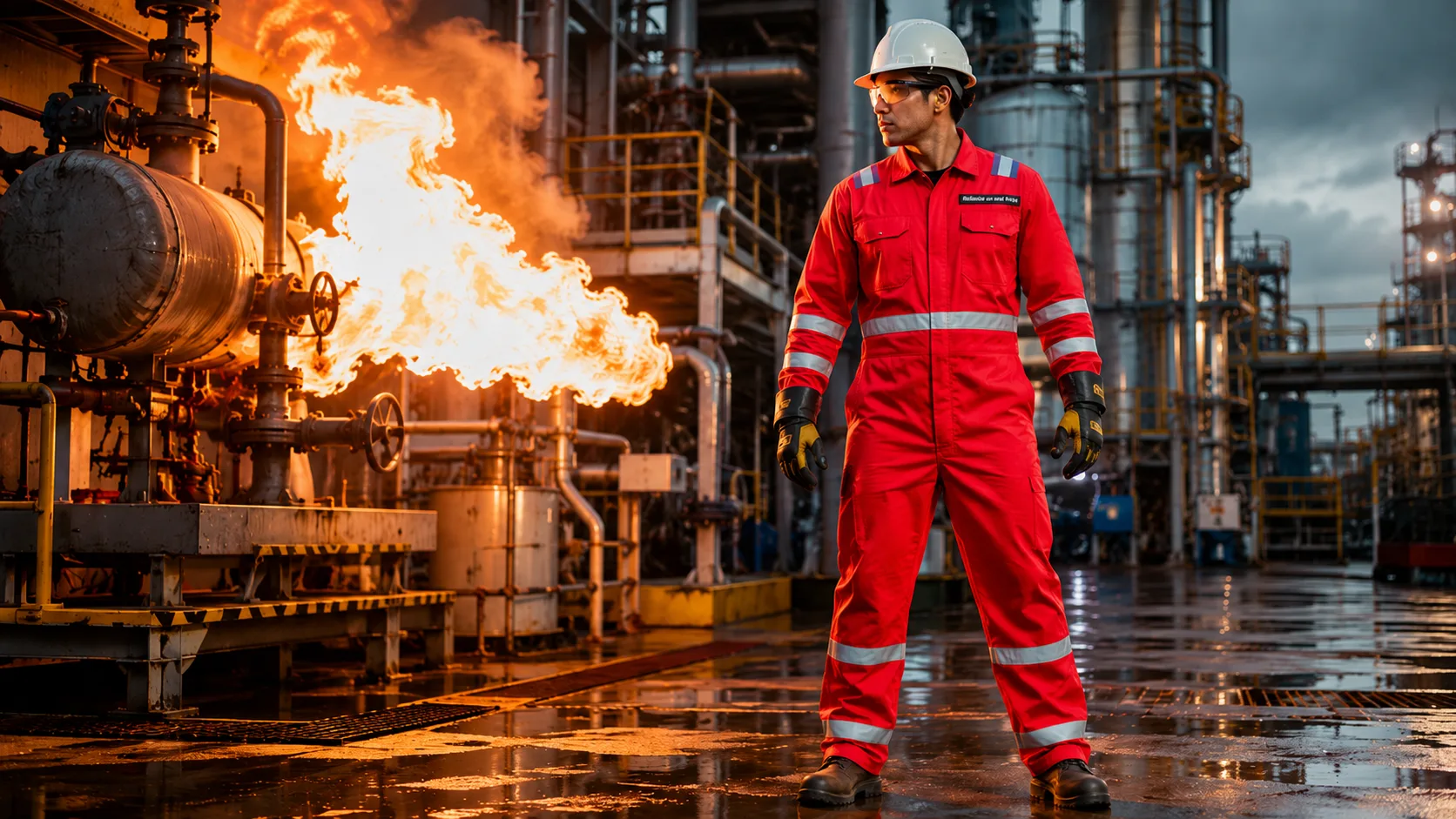Entorno de trabajo cubierto por NFPA 2112 — Fuego Repentino
